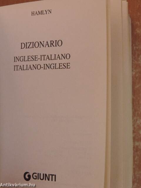 BIBLIO, Hamlyn Giunti Dizionario Inglese Italian (English and Italian  Edition) by Giunti, Paperback, 1988, Hamlyn Publishing Group Ltd