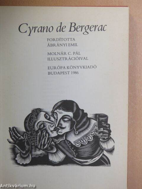 Edmond Rostand: Cyrano de Bergerac (Európa Könyvkiadó, 1986) -  antikvarium.hu