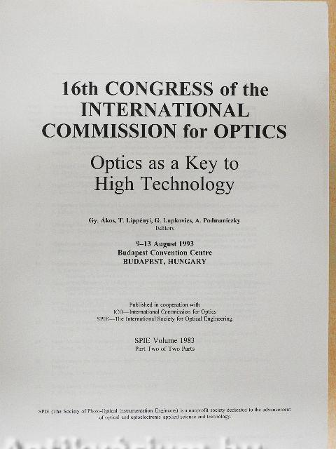 K. J. Ebeling: 16th Congress of the International Commission for Optics ...