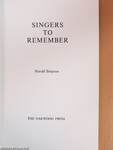 Singers to remember