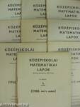 Középiskolai matematikai lapok 1968. január-december