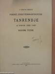 A magyar királyi Ferencz József-Tudományegyetem Tanrendje az 1932-33. tanév második felére