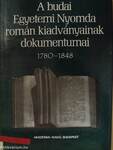 A budai Egyetemi Nyomda román kiadványainak dokumentumai