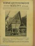 Természettudományi Közlöny 1933. augusztus 1-15.