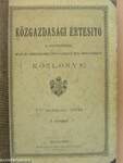 Közgazdasági Értesitő 1888. január 10-márczius 29. (nem teljes évfolyam)