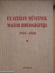 I. V. Sztálin műveinek magyar bibliográfiája