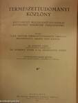 Természettudományi Közlöny 1927. január-december/Pótfüzetek a Természettudományi Közlönyhöz 1927. január-december