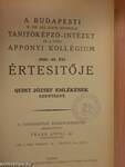 A Budapesti M. Kir. Áll. Elemi Népiskolai Tanitóképző-Intézet és a férfi Apponyi Kollégium értesítője 1928-1933. (5 db)