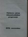 Túrkeve város közművelődési programja 1978. november