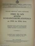 A Magyar Országos Torna Szövetség férfi és női közös szabadgyakorlatanyaga az 1933. és 1934. évre