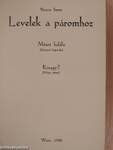 Levelek a páromhoz/Mózes halála/Kivagy?