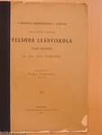 A Budapest Székesfővárosi I. Kerületi Nyilvános Községi Felsőbb Leányiskola tizedik értesítője az 1901-1902. tanévről