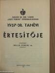 Szeged Sz. Kir. Város "Liszt Ferenc" Zeneiskolájának 1937-38. tanévi értesítője