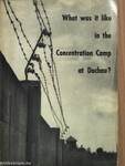 What was it like in the Concentration Camp at Dachau?