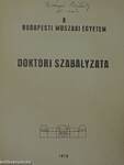 A Budapesti Műszaki Egyetem Doktori Szabályzata