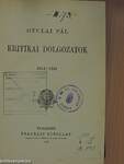 Kritikai dolgozatok 1854-1861