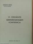 IV. Országos Szervezéstudományi Konferencia