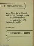 Vas-, fém- és acélipari kohászati (melegüzemi) balesetelhárító és egészségvédő óvórendszabály VI.