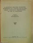 A külföldi magyar intézetek működése és a magas műveltség célját szolgáló ösztöndíjak az 1929-30. tanévben