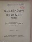 Illetékügyi kiskáté 1940.