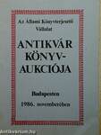 Az Állami Könyvterjesztő Vállalat antikvár könyvaukciója Budapesten 1986 novemberében