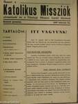 Katolikus Missziók 1941. január-december/1942-1944. (nem teljes évfolyamok)/Üzenet a Katolikus Missziók olvasóinak és a Támingi Misszió baráti körének 1947. február hó