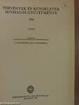 Törvények és rendeletek hivatalos gyűjteménye 1986/1. (töredék)