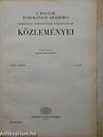 A Magyar Tudományos Akadémia Biológiai Tudományok Osztályának Közleményei XVIII. kötet 3. szám