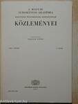 A Magyar Tudományos Akadémia Biológiai Tudományok Osztályának Közleményei XXII. kötet 1. szám