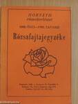 Horváth rózsakertészet 1982. őszi - 1983. tavaszi rózsafajtajegyzéke