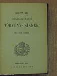 Országgyülési törvény-czikkek 1865-1895. 1-28./Az 1865-1886. évi országgyülési törvényczikkek betüsoros tárgymutatója