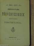 Országgyülési törvény-czikkek 1865-1895. 1-28./Az 1865-1886. évi országgyülési törvényczikkek betüsoros tárgymutatója