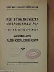 Régi egyházművészet országos kiállítása 1930 május-szeptember