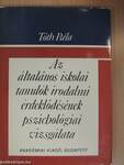 Az általános iskolai tanulók irodalmi érdeklődésének pszichológiai vizsgálata