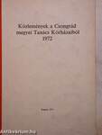 Közlemények a Csongrád megyei Tanács Kórházaiból 1972