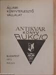 Antikvár könyv aukció - Budapest, 1972. május
