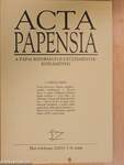 Acta Papensia 2001/3-4.