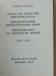 Miniatűr könyvek bibliográfiája 1971-1972 (minikönyv) (számozott)