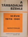 A Társadalmi Szemle repertóriuma 1972-1981