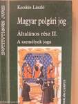 Magyar polgári jog - Általános rész II.