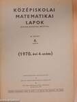 Középiskolai matematikai lapok 1970/4.