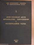 Lenin kohászati művek anyagellátás-szervezésének 1. helyzetfelmérési fázisa