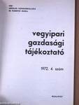 Vegyipari Gazdasági Tájékoztató 1972/4.