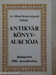 Az Állami Könyvterjesztő Vállalat antikvár könyvaukciója Budapesten 1984 novemberében