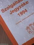 Szolgáltatások Jegyzéke 1994