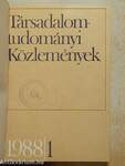 Társadalomtudományi Közlemények 1988/1-4.