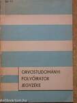 Orvostudományi folyóiratok jegyzéke