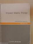 Impact Matrix Printer Operation Manual HDP-910/920