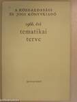 A Közgazdasági és Jogi Könyvkiadó 1966. évi tematikai terve