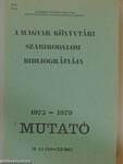 A Magyar Könyvtári Szakirodalom Bibliográfiája mutató 1975-1979